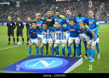 Salzburg, Österreich Oktober 23, 2019: CL - 19/20-RB Salzburg Vs. SSC Napoli Team SSC Napoli, team Foto | Verwendung weltweit Stockfoto