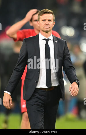 Salzburg, Österreich Oktober 23, 2019: CL - 19/20-RB Salzburg Vs. SSC Napoli Jesse Marsch (FC Salzburg), Aktion. Einzelnes Bild. Unzufrieden/enttäuscht/enttäuscht/traurig/frustratedriert, | Verwendung weltweit Stockfoto