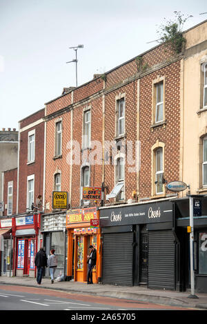 Stapleton Straße in Bristol, die einige Leute als die schlimmsten in Großbritannien einschließlich des Ministers Sajid Javid, die dort als Kind gelebt haben gekennzeichnet Stockfoto