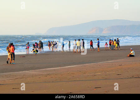 Velas Strand, Ratnagiri, Maharashtra, Indien Stockfoto