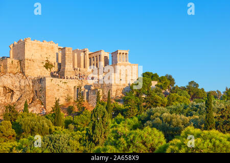 Die Akropolis in Athen, Griechenland - griechische Landschaft Stockfoto