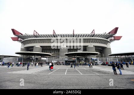 Mailand, Italien. 23 Okt, 2019. firo: 23.10.2019, Fussball, Champions League, Saison 2019/2020, 3. Gruppenspiel Inter Mailand - Borussia Dortmund, Giuseppe Meazza Stadion, Übersicht, Allgemein | Verwendung der weltweiten Kredit: dpa/Alamy leben Nachrichten Stockfoto