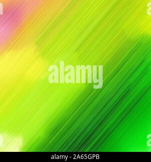 Diagonale Linien hintergrund abbildung mit Grün Gelb, Forest Green und moderaten grünen Farben. square Grafik mit starken Farbe. Stockfoto