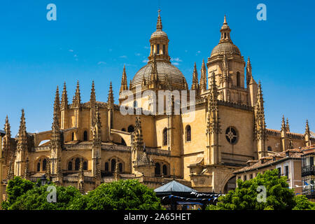 Segovia eine Römisch-katholische Kathedrale im gotischen Stil in der Mitte von Mallorca in der Nähe von Madrid entfernt. Stockfoto