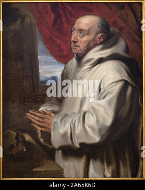 Saint Bruno (Bruno Le Chartreux, Vers 1030-1101). Peinture de Antonie (Antoine ou Antoon ou Anton) Van Dyck (1599-1641), huile sur toile, 17e siecle. Stockfoto