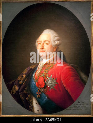 Portrait de Louis XVI (1754-1793), Roi de France. Peinture de l'Atelier de Antoine Francois (Antoine-Francois) Callet (1741-1823). 1786. Dim. Kenntnisstand 0,915 x Stockfoto