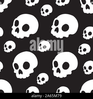 Schädel nahtlose Halloween Abbildung Muster Tapete Stockfoto