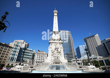 Indiana State Soldaten und Matrosen monument Monument Circle Indianapolis Indiana USA Stockfoto