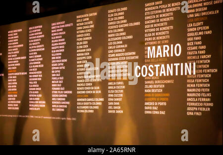 Italien Lonmbardy Mailand: Holocaust Memorial. Plattform 21 der Hauptbahnhof Stockfoto