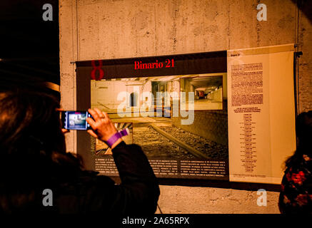 Italien Lonmbardy Mailand: Holocaust Memorial. Plattform 21 der Hauptbahnhof Stockfoto
