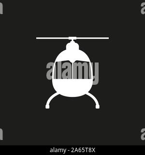 Hubschrauber, Häcksler Symbol. Vector Illustration, flache Bauform. Stock Vektor