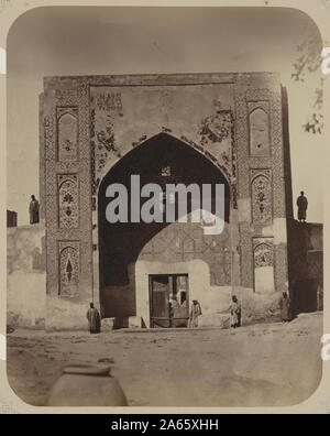 Antiquitäten von Samarkand Madrasah von Nadir Divan-Begi Haupteingang der Madrasah Stockfoto