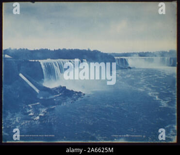 Allgemeine Ansicht von Niagara Falls von der Brücke Stockfoto