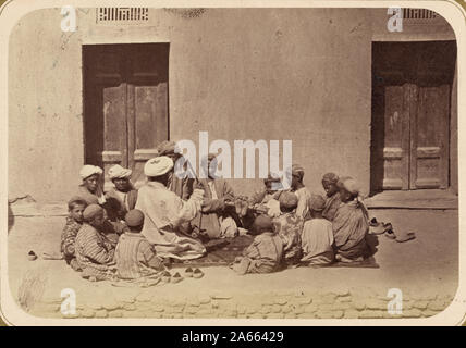 Muslimischen Schule Strafen (Markante mit Stock auf Handflächen oder Fußsohlen) Stockfoto