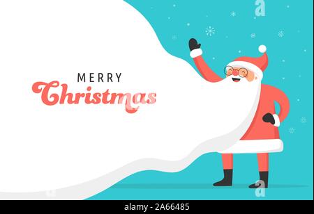 Santa Claus Konzept Design für Reklametafeln, Banner. Vector Illustration Stock Vektor