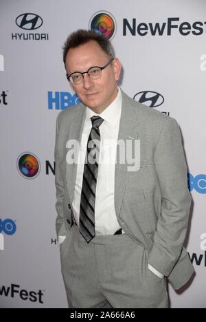 New York, NY, USA. 23 Okt, 2019. Michael Emerson in der Ankunftshalle für durch das Screening bei NewFest 2019 Opening Night, SVA Theater, New York, NY 23. Oktober 2019 ZU VERKAUFEN. Credit: Kristin Callahan/Everett Collection/Alamy leben Nachrichten Stockfoto
