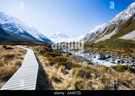 Hooker Valley Track Mt Cook Neuseeland Stockfoto