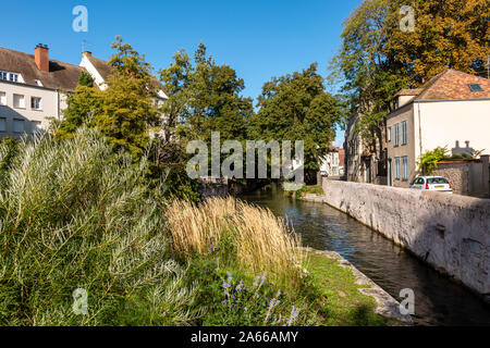 Der Fluss Eure, Chartres, Frankreich, Eure-et-Loire Stockfoto