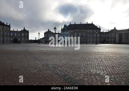 Amalienborg Palast Innenhof, Kopenhagen Stockfoto