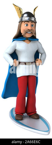 Fun 3D-gaulois Surfer Stockfoto