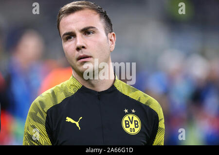 Millano, Italien. 23.Oktober 2019. Uefa Champions League Gruppe F. FC Internazionale vs Borussia Dortmund. Mario Gotze von Borussia Dortmund. Stockfoto