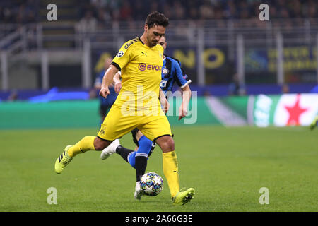 Millano, Italien. 23.Oktober 2019. Uefa Champions League Gruppe F. FC Internazionale vs Borussia Dortmund. Mats Hummels Borussia Dortmund. Stockfoto