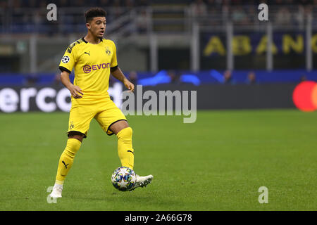 Millano, Italien. 23.Oktober 2019. Uefa Champions League Gruppe F. FC Internazionale vs Borussia Dortmund. Jadon Sancho von Borussia Dortmund. Stockfoto