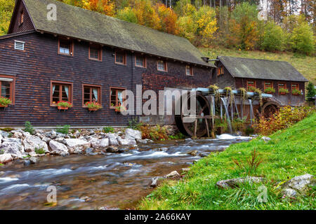 Wassermühle, Hexenlochmühle in der Nähe von St. Maergen, Schwarzwald, Baden-Württemberg, Deutschland Stockfoto