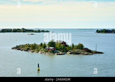 Inseln in der Bucht von Helsinki. Finnland Stockfoto