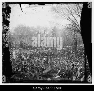 Washington, District Of Columbia. Menge am zweiten Amtseinführung von Präsident Abraham Lincoln Stockfoto