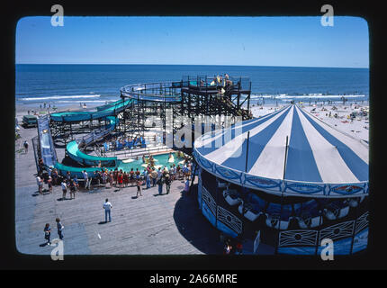 Wasser Folie oben Spaß Pier, Wildwood, New Jersey Stockfoto