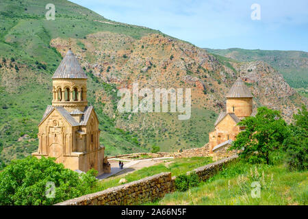 Kloster Noravank, Surb Astvatsatsin Kirche und Surb Karapet Kirche in der Amaghu Tal, Provinz Kotayk, Armenien Stockfoto