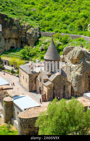 Kloster Geghard (Geghardavank), UNESCO-Weltkulturerbe, Jerewan, Armenien. Stockfoto