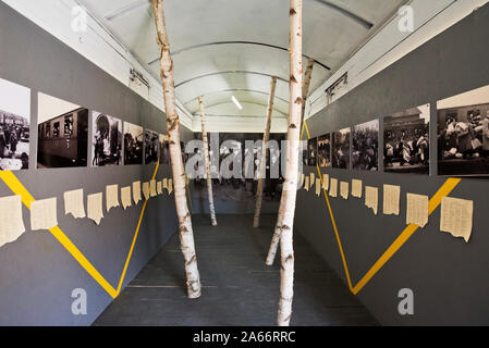 Ghetto Museum, eine Gedenkstätte für die Tausenden von Juden, die in der Lettischen Holocaust untergehen. Riga, Lettland Stockfoto