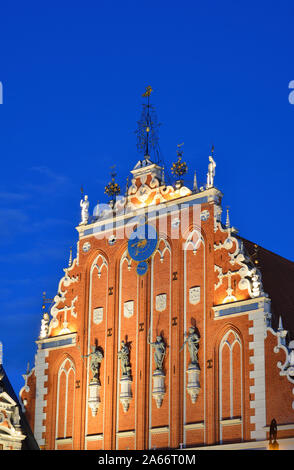 Haus der Bruderschaft der Mitesser zurückgehend bis 1334, einem UNESCO-Weltkulturerbe. Riga, Lettland Stockfoto