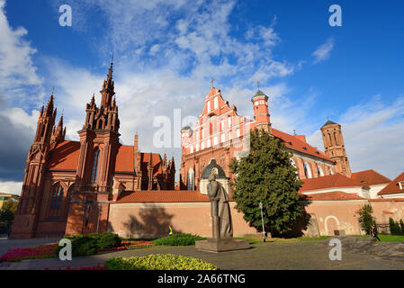 St. Anne und Bernhardiner Kirche. Vilnius, Litauen Stockfoto