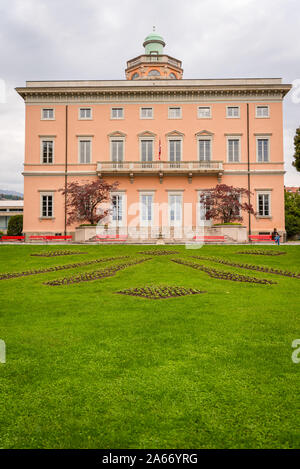 Villa Ciani, Lugano in der Schweiz im Oktober. Stockfoto