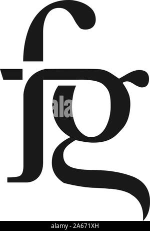 Kreative initial fg logo Vektor Konzept element Stock Vektor
