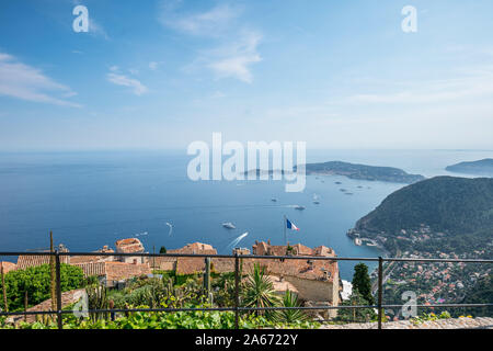 Landschaften Blick von Oben von Eze Berg, Nizza, Frankreich Stockfoto