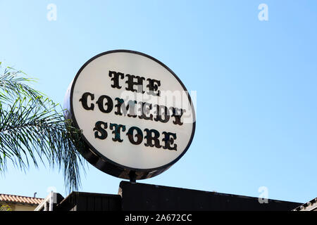 The Comedy Store, 8433 Sunset Boulevard, Sunset Strip, Hollywood, Los Angeles, Kalifornien, Vereinigte Staaten von Amerika. Oktober 2019 Stockfoto