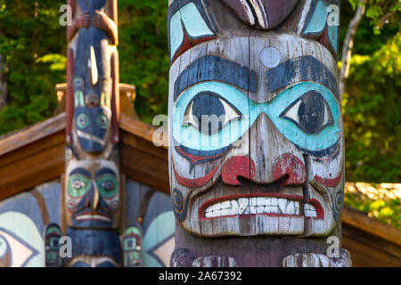 USA, Alaska, Ketchikan, Totem Bight National Historic Park Stockfoto