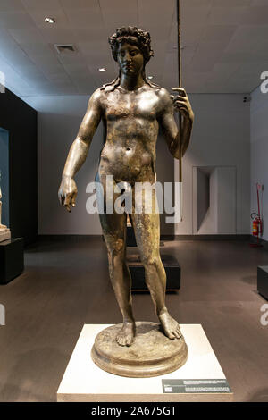 Italien, Rom, Palazzo Massimo alle Terme, Museo Nazionale Romano, Nationales Römisches Museum, römische Statue des gottes Dionysus (AD 117-138) Stockfoto