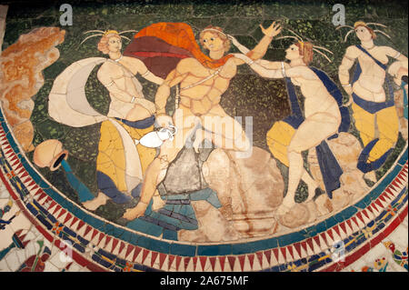 Italien, Rom, Palazzo Massimo alle Terme, Nationales Römisches Museum, Opus sectile Panel (4. Jh. n. Chr.), Entführung von Hylas durch die Nymphen Stockfoto