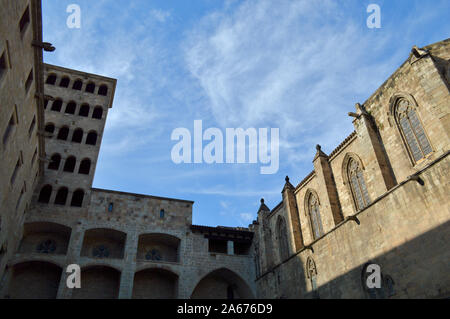 Plaça del Rei in Barcelona, Spanien Stockfoto