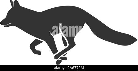 Abstract Running Fox illustration Vektor Design vorlage Stock Vektor