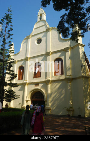 St. Franziskus Kirche Cochin, Kerala, Indien. In 1503 gebaut Das ist eines der ältesten Kirche in Indien. Vasco da Gama portugiesisch Explorer wurde hier begraben. Stockfoto