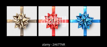 Set Mit Schleife Aus Folie Stock Vektor