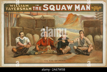 William Faversham in der Squaw mann Abstract: 1 Drucken: Farbe Lithographie; Blatt 35 x 55 cm. (Posterformat); Stockfoto