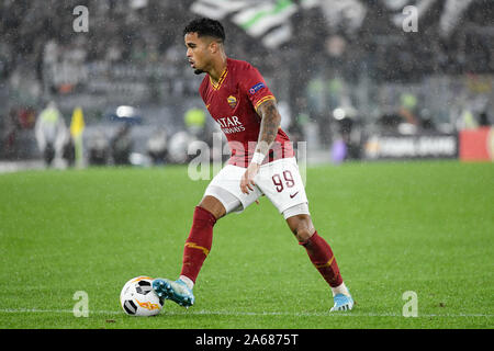 Rom, Italien. 24 Okt, 2019. Justin Kluivert der AS Roma während der UEFA Europa League Spiel zwischen AS Roma und Borussia Mönchengladbach im Stadio Olimpico, Rom, Italien. Foto von Giuseppe Maffia. Credit: UK Sport Pics Ltd/Alamy leben Nachrichten Stockfoto