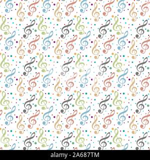 Nahtlose Hintergrund mit Noten, Vector Illustration eps 10. Stock Vektor